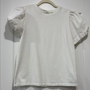 GAP White Puff Sleeve Tee